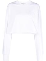 Stella McCartney S-Wave cropped sweatshirt - Blanc - thumbnail