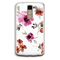 Geschilderde bloemen: LG K10 (2016) Transparant Hoesje