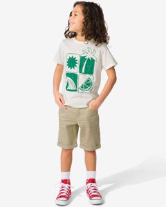 HEMA Kindershort Jogdenim Lichtgroen (lichtgroen)