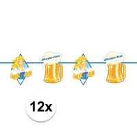 12x Beierse/Bayern print slinger met bier 10 meter feestversiering   - - thumbnail