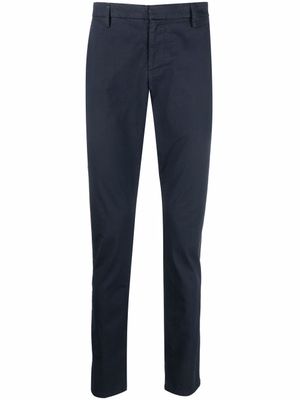 DONDUP pantalon chino slim à design plissé - Bleu