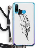 Pluim: Huawei P30 Lite Transparant Hoesje met koord