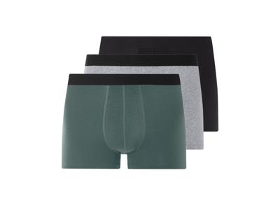 LIVERGY 3 heren boxers (Zwart/grijs/groen, XXL)