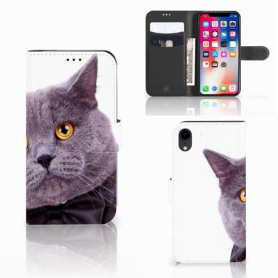 Apple iPhone Xr | Telefoonhoesje | Met pasjeshouder | Kat