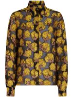 ETRO dahlia-jacquard semi-sheer shirt - Noir - thumbnail