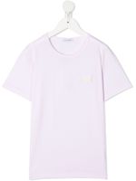 Dolce & Gabbana Kids t-shirt à plaque logo - Rose - thumbnail