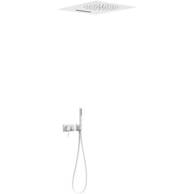 Regendouche set Tres 3V | Inbouw | Mengkraan | 3-weg | Rond | Wit mat