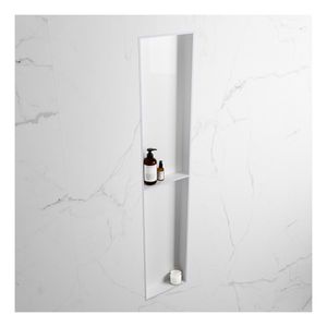 Wandnis Solid Surface Easy | In- en opbouw | 30x90x8 cm | 2 vakken | Cale/Talc