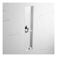Wandnis Solid Surface Easy | In- en opbouw | 30x90x8 cm | 2 vakken | Cale/Talc