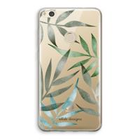 Tropical watercolor leaves: Huawei Ascend P8 Lite (2017) Transparant Hoesje