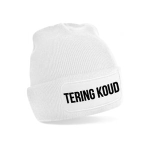 Tering koud muts unisex - one size - wit - apres-ski muts