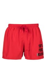 Moschino short de bain à logo imprimé - Rouge - thumbnail