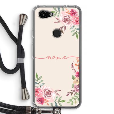 Rozen: Pixel 3a Transparant Hoesje met koord
