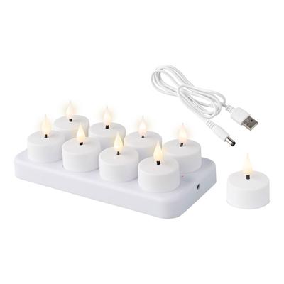 LED kaars Lumineo 486715 Herlaadbaar Binnenkant (8 Stuks)