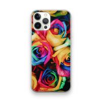 Neon bloemen: iPhone 12 Pro Transparant Hoesje