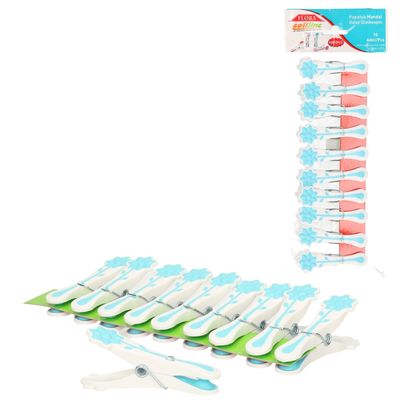 Wasknijpers - 20x - blauw - kunststof - 8 cm