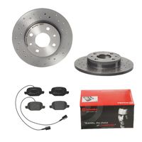 Remmenset, remschijf BREMBO, Remschijftype: Geperforeerd, Inbouwplaats: Achteras: , u.a. für Abarth