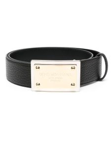 Dolce & Gabbana ceinture en cuir à boucle - Noir