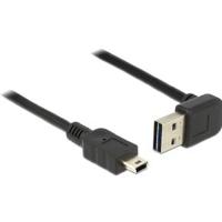 DeLOCK 1m, USB 2.0-A - USB 2.0 mini USB-kabel USB A Mini-USB B Zwart