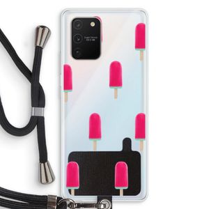Waterijsje: Samsung Galaxy S10 Lite Transparant Hoesje met koord