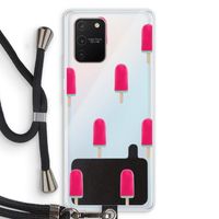 Waterijsje: Samsung Galaxy S10 Lite Transparant Hoesje met koord