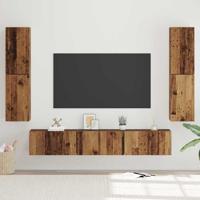 Tv-meubelset 7 pcs Oud hout 60 x 30 x 30 cm Bewerkt hout