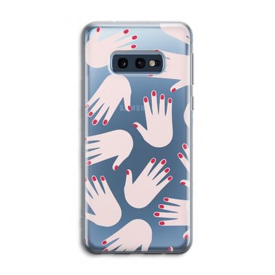 Hands pink: Samsung Galaxy S10e Transparant Hoesje