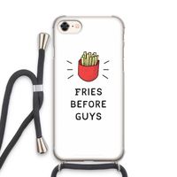 Fries before guys: iPhone 8 Transparant Hoesje met koord