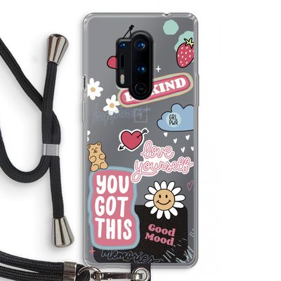 Positivity: OnePlus 8 Pro Transparant Hoesje met koord