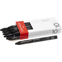 Caran Dache Caran d'ache neocolor i, l: 10 cm, dikte 8,5 mm, black (009), 10 stuk/ 1 doos