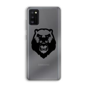 Angry Bear (black): Samsung Galaxy A41 Transparant Hoesje