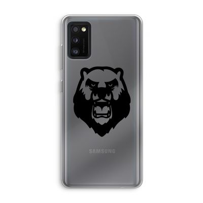 Angry Bear (black): Samsung Galaxy A41 Transparant Hoesje