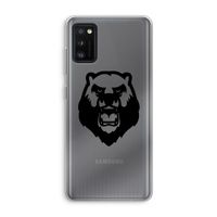 Angry Bear (black): Samsung Galaxy A41 Transparant Hoesje Angry Bear (black): Samsung Galaxy A41 Transparant Hoesje