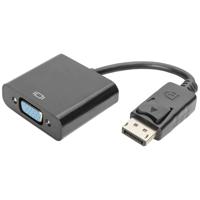 Digitus AK-340410-001-S DisplayPort / VGA Adapter [1x DisplayPort stekker - 1x VGA-bus] Zwart 15.00 cm