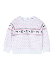 Chiara Ferragni Kids sweat Logomania à paillettes - Blanc