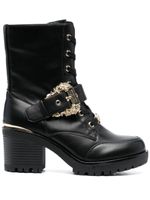 Versace Jeans Couture bottines en cuir à plaque logo 70 mm - Noir - thumbnail