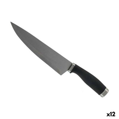 Keukenmes Kinvara KT11-5603-01 KT11-5603-01 Zwart Zilverkleurig Roestvrij staal Plastic 5 x 2 x 33 cm 5 x 33 x 2,5 cm (12 Stuks)