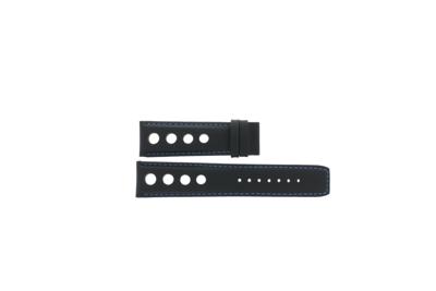 Horlogeband Tissot T1004273620100 / T610037467 Leder Zwart 22mm