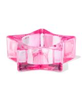 HEMA Sfeerlichthouder 7.2x2.4x7.2cm glas ster roze