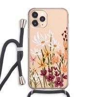 Painted wildflowers: iPhone 11 Pro Max Transparant Hoesje met koord