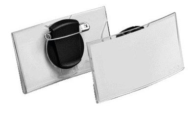 Badge durable 8124 convex met combiklem 40x75mm