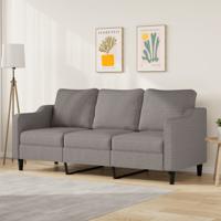 Driezitsbank 180 cm stof taupe