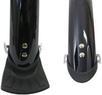 Spatbordset 28" 45 mm kunststof compleet met stangenset - zwart