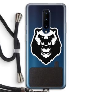 Angry Bear (white): OnePlus 7 Pro Transparant Hoesje met koord