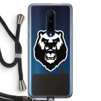 Angry Bear (white): OnePlus 7 Pro Transparant Hoesje met koord