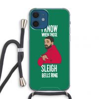 Sleigh Bells Ring: iPhone 12 mini Transparant Hoesje met koord