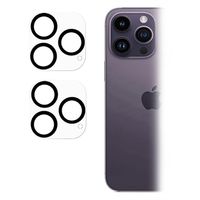 iPhone 14 Pro/14 Pro Max Cameralens Gehard Glas Beschermer - 2 St. - Zwart