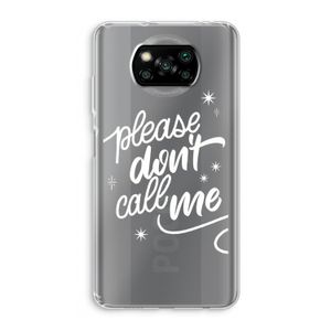 Don't call: Xiaomi Poco X3 NFC Transparant Hoesje