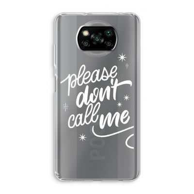 Don't call: Xiaomi Poco X3 NFC Transparant Hoesje