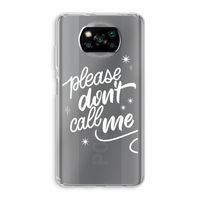 Don't call: Xiaomi Poco X3 NFC Transparant Hoesje